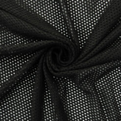 SALE Stretch Modal Mesh Fabric 6758 Black, by the yard