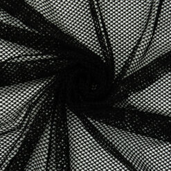 SALE Stretch Fishnet Fabric 6766 Black, by the yard