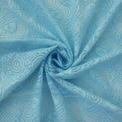 SALE Fish Stretch Lace Fabric 6775 Blue by the yard