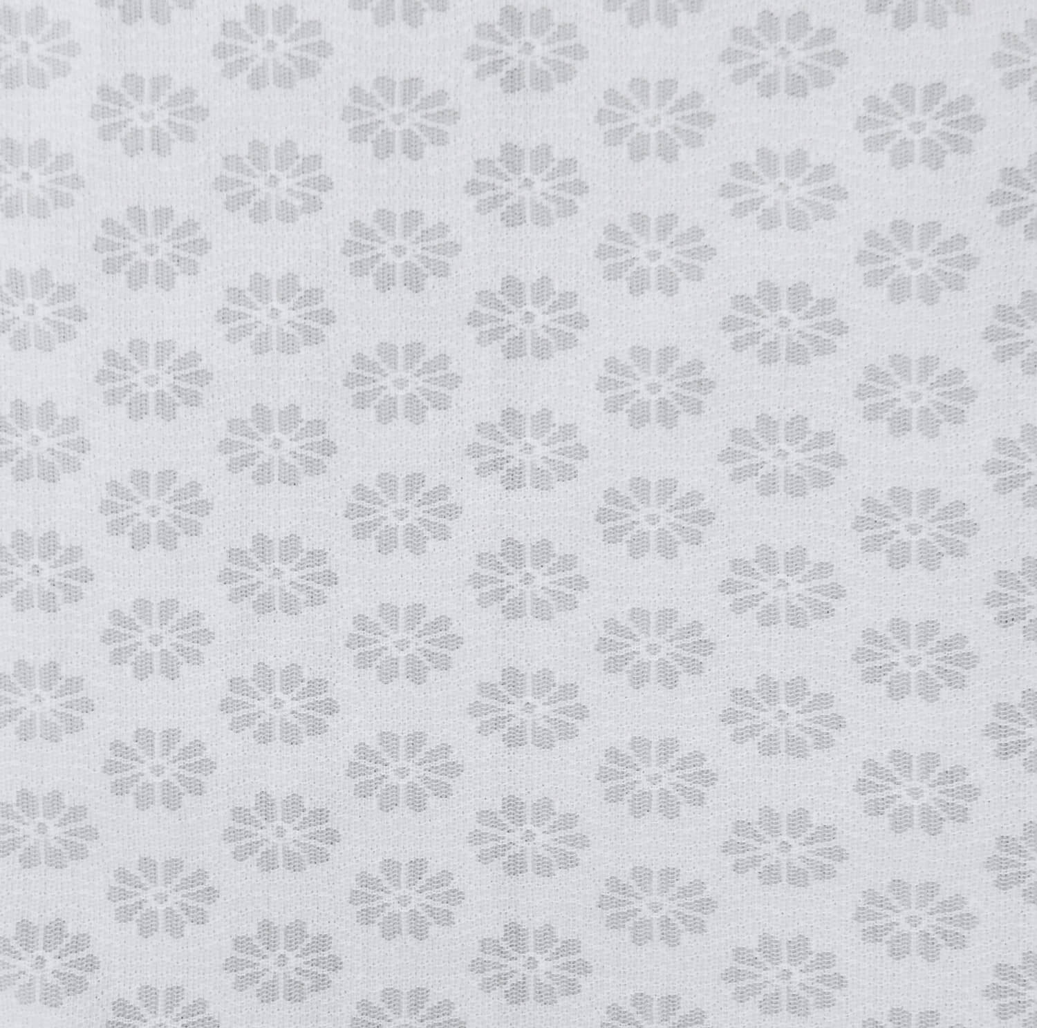 SALE Stretch Floral Jacquard Curtain Fabric 6785 White by the yard - Image 4