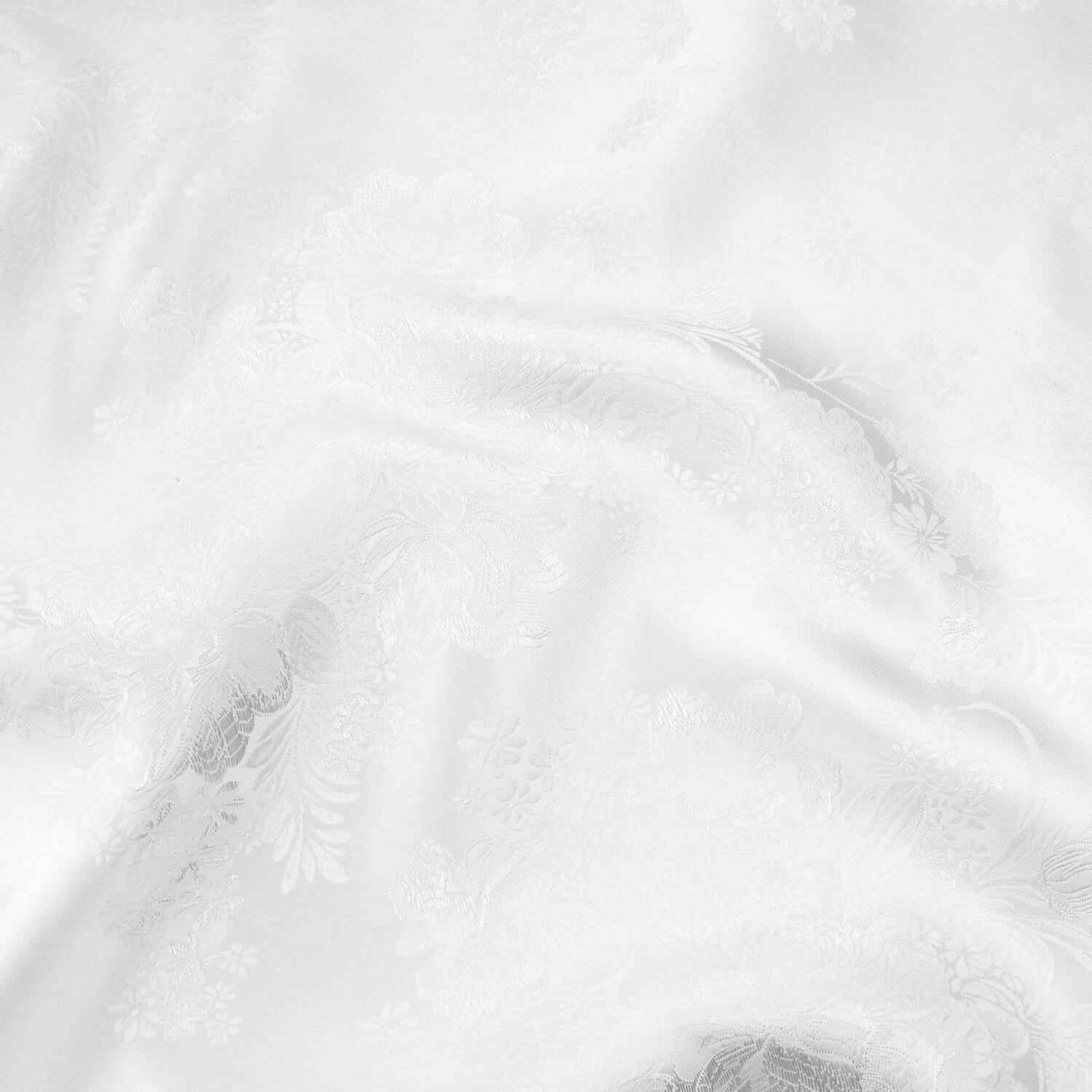 60" Chinese Brocade Fabric Vintage Floral White 35 yard bolt - Image 4