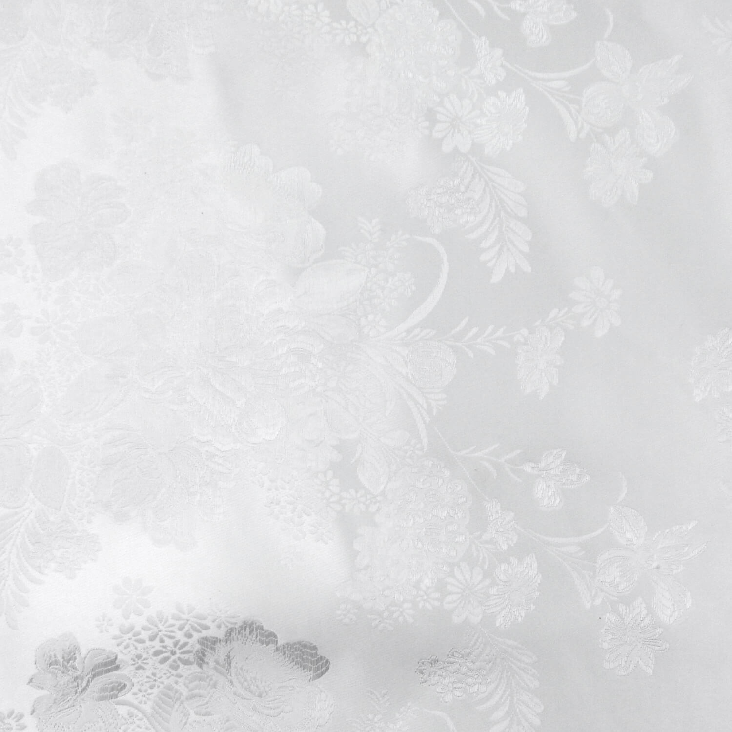 60" Chinese Brocade Fabric Vintage Floral White 35 yard bolt - Image 3