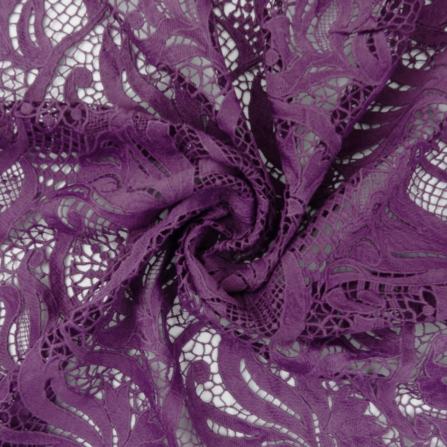 SALE Venice Lace Guipure Fabric Purple 6903, by the yard - Image 4