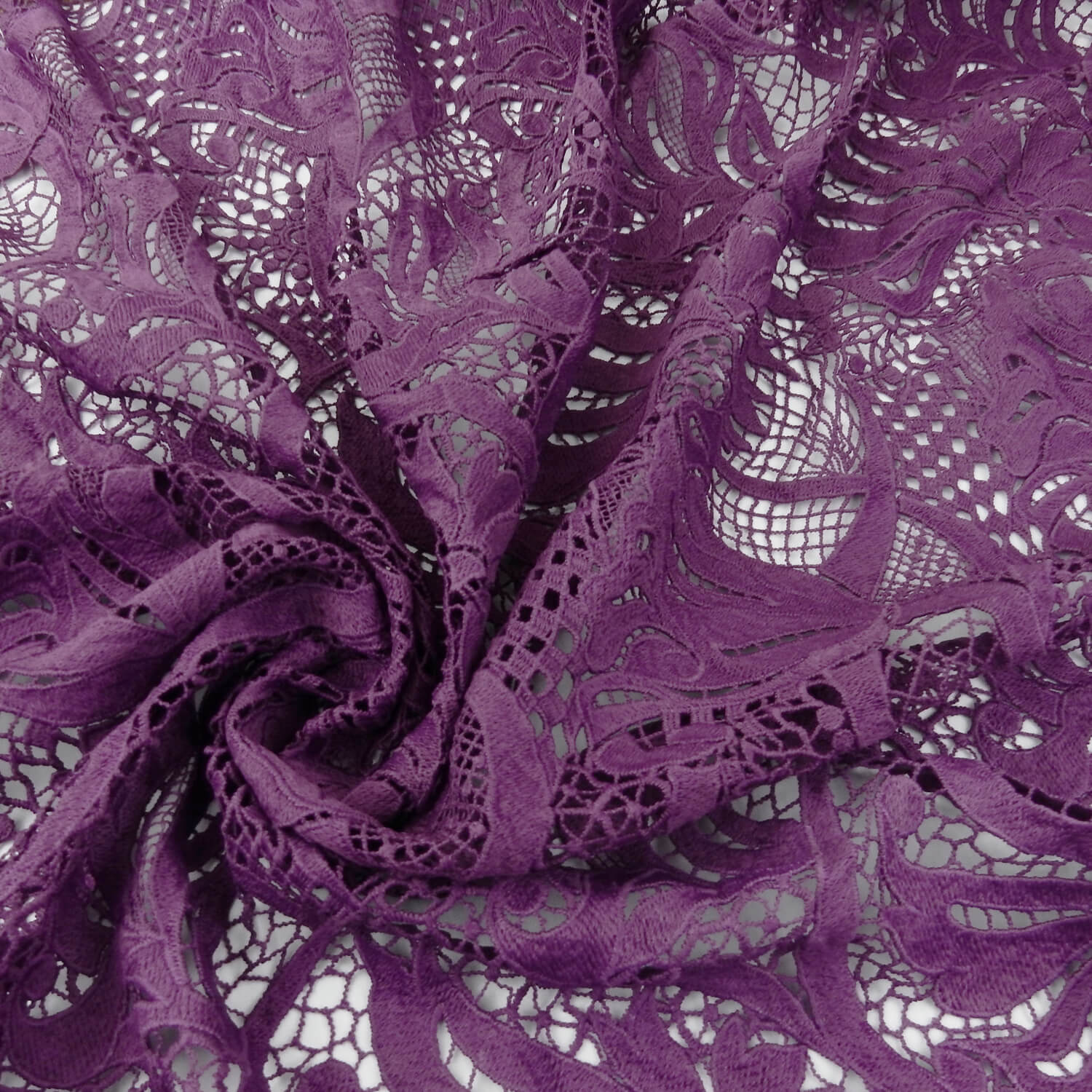 SALE Venice Lace Guipure Fabric Purple 6903, by the yard - Image 3
