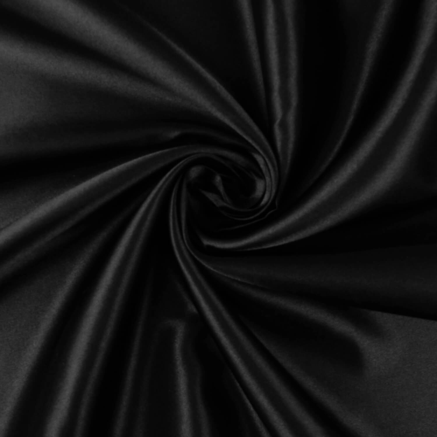 SALE Charmeuse Fabric Black, by the yard