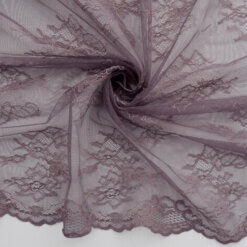 SALE Embroidered Floral Tulle Lace Fabric 6859 Orchid-Sand, by the yard