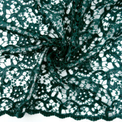 SALE Sequin Venice Lace Guipure Fabric Emerald 6874, by the yard