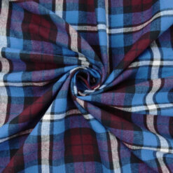 Flannel Yarn Dyed Plaid Fabric Jonas Wine 110 yard roll