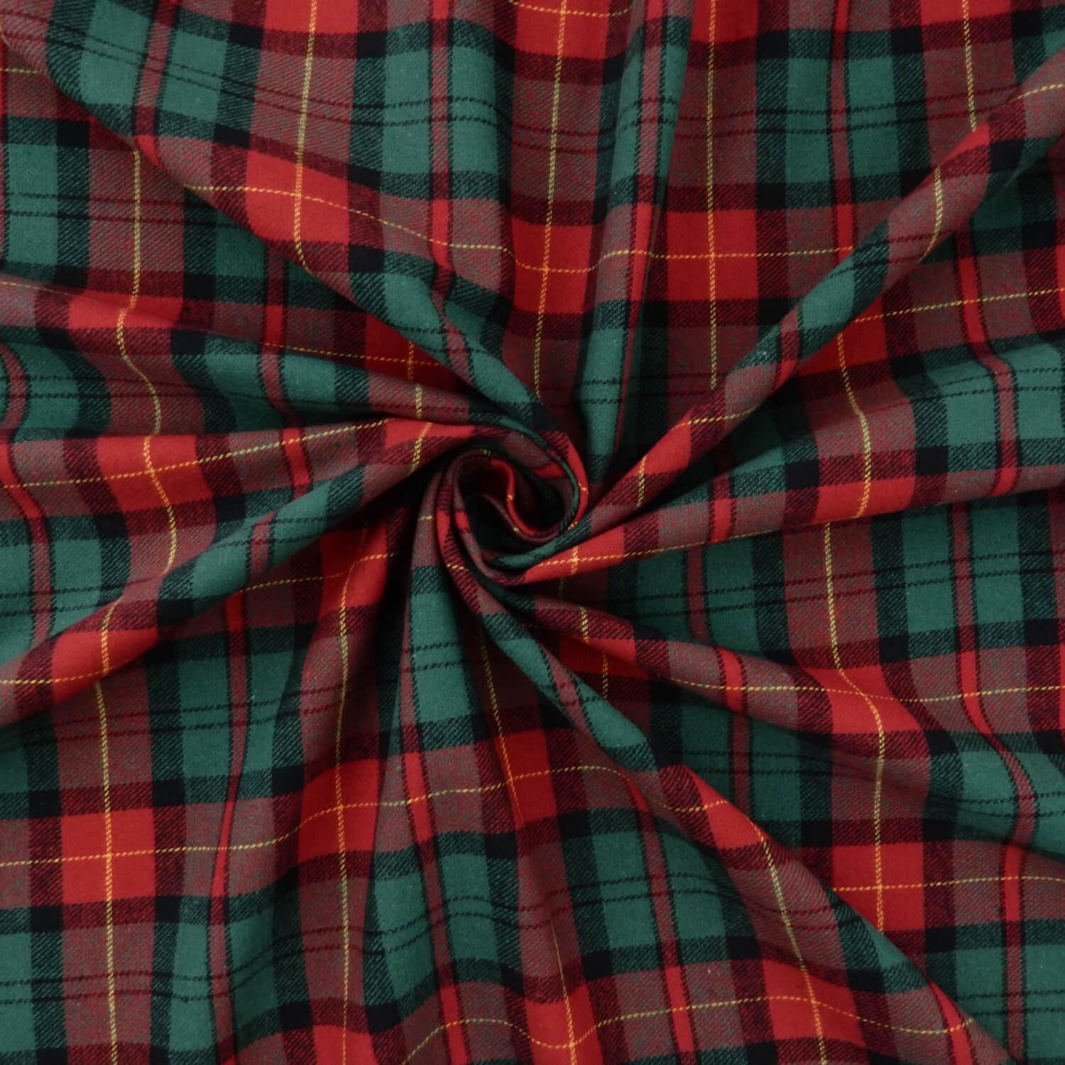 Flannel Yarn Dyed Plaid Fabric Tartan Hunter/Wine 110 yard roll - Image 2