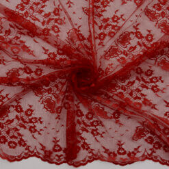 SALE Chantilly Lace Fabric Bright Red 6936, by the yard