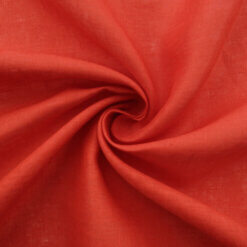 Wholesale French Handkerchief 100% Linen Fabric Apple Red 50 yard roll