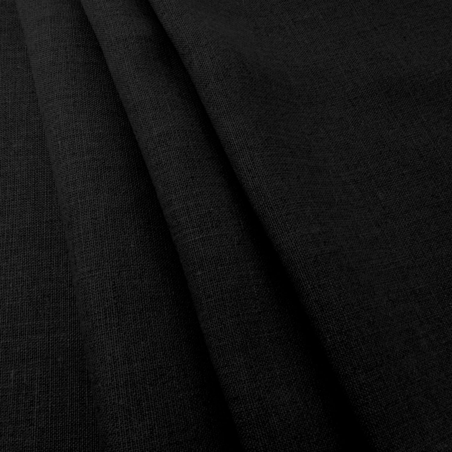 Medium Weight Belgian Linen Fabric Black, by the yard - Image 7