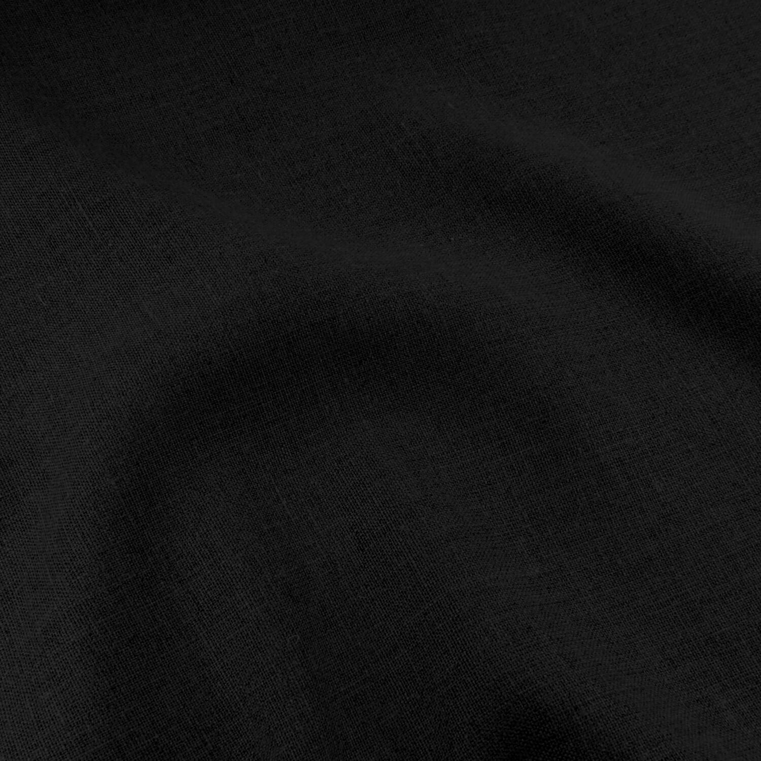 Medium Weight Belgian Linen Fabric Black, by the yard - Image 5