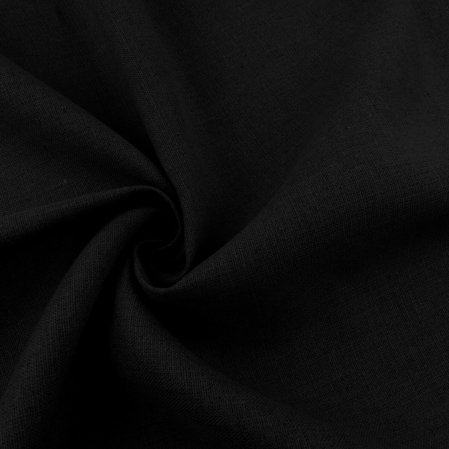 Medium Weight Belgian Linen Fabric Black, by the yard - Image 3