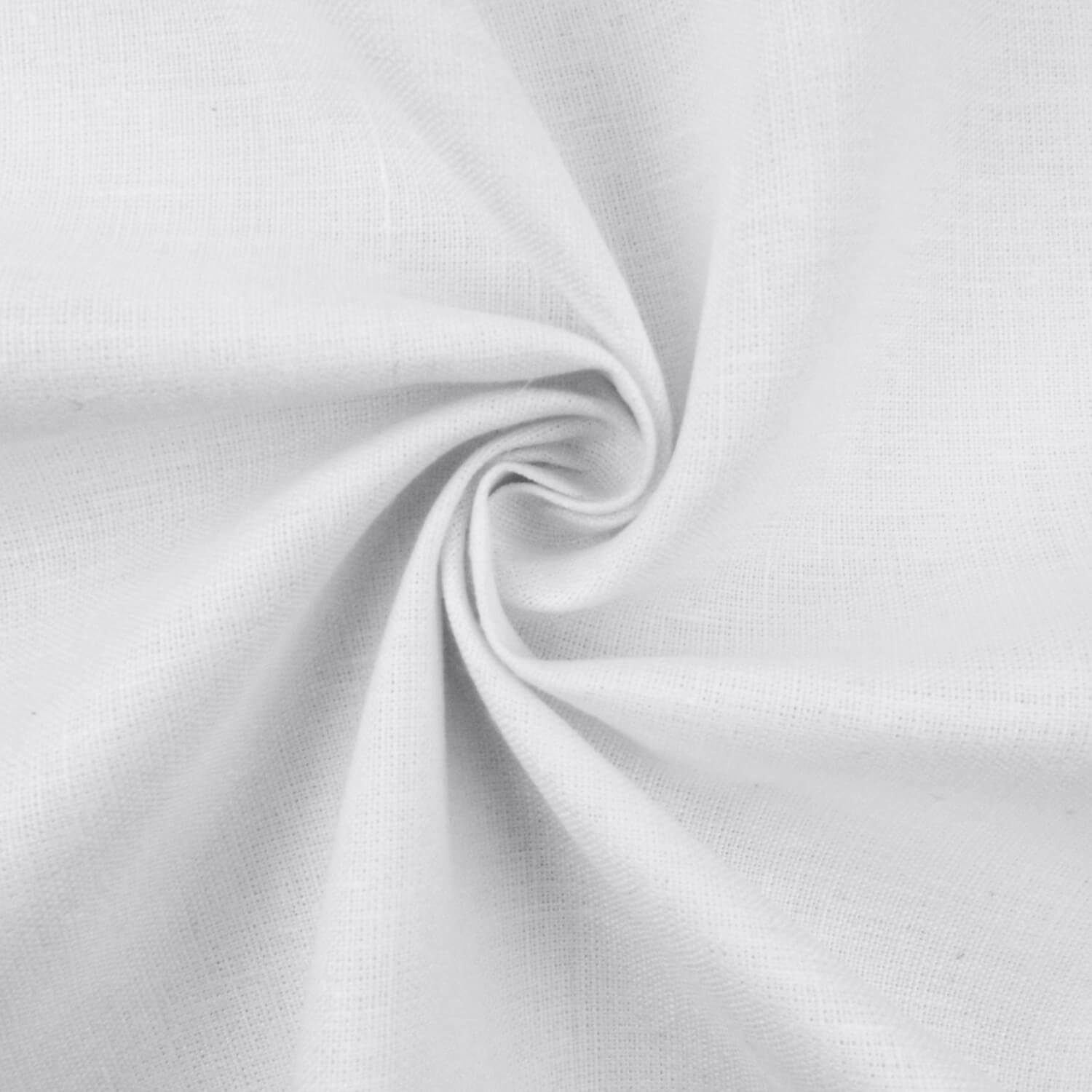 Medium Weight Belgian Linen Fabric White, by the yard