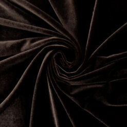 Stretch Spandex Velvet Fabric Brown, by the yard