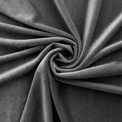 Wholesale Stretch Spandex Velvet Fabric Charcoal 62 yard roll