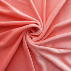 Wholesale Stretch Spandex Velvet Fabric Coral 62 yard roll
