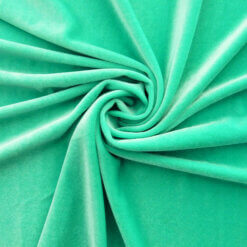 Wholesale Stretch Spandex Velvet Fabric Mint 62 yard roll