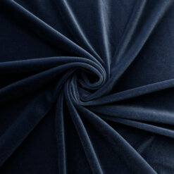 Stretch Spandex Velvet Fabric Navy Blue, by the yard