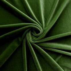 Wholesale Stretch Spandex Velvet Fabric Greek Olive 62 yard roll