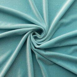 Wholesale Stretch Spandex Velvet Fabric Soft Blue 62 yard roll