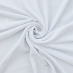 Wholesale Stretch Spandex Velvet Fabric White 25 yard bolt