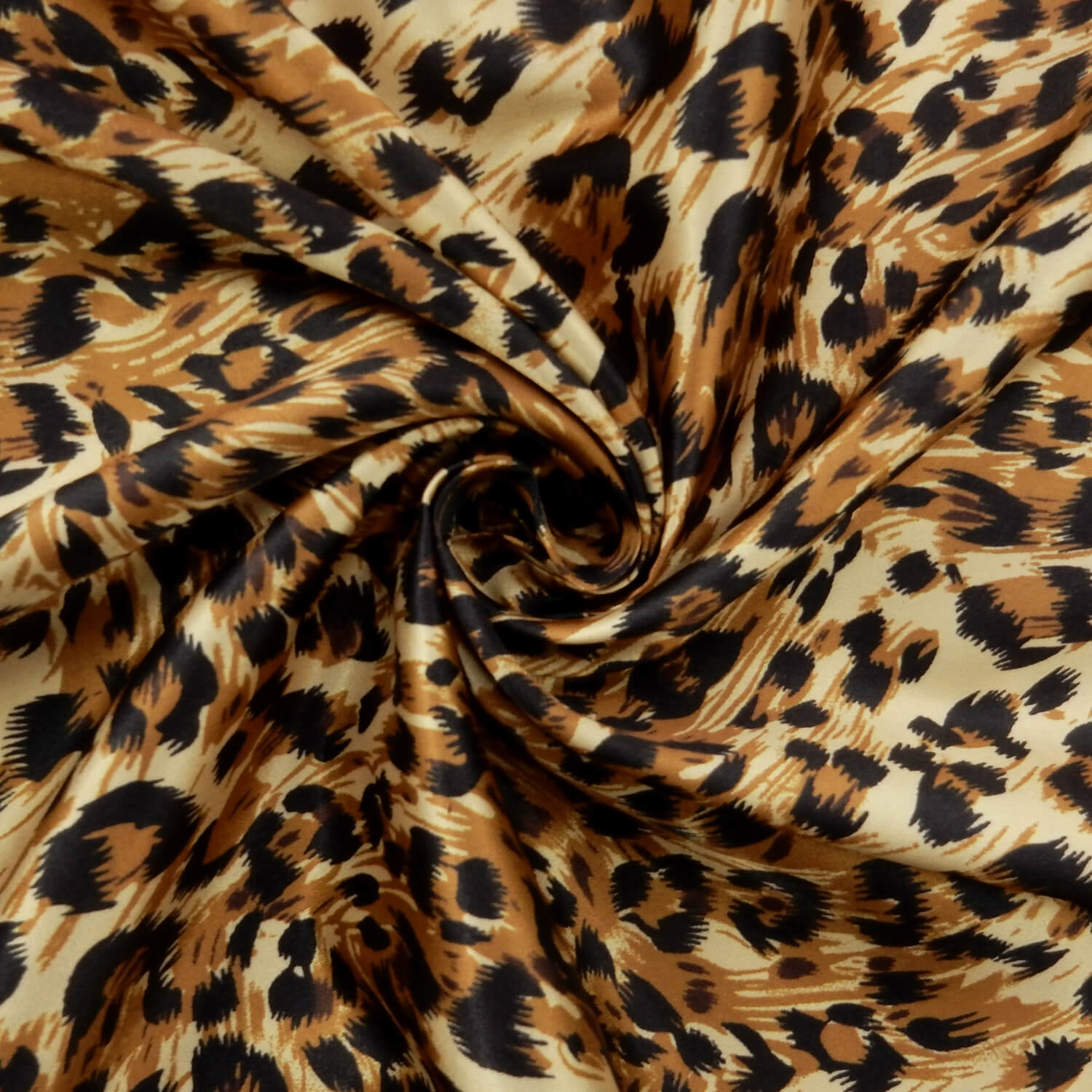 Wholesale Cheetah Charmeuse Satin Fabric 90 yard roll