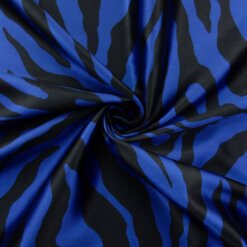 Wholesale Zebra Satin Fabric Black-Royal 90 yard roll