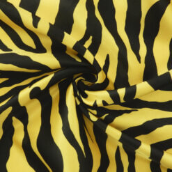 Wholesale Zebra Satin Fabric Black-Yellow 90 yard roll