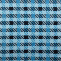 Fleece Print Fabric Glasgow Plaid Blue 20 yard bolt