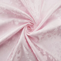 Wholesale Floral Satin Jacquard Fabric Pink 65 yard roll