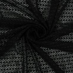 SALE Stretch Lace Fabric 6939 Black, by the yard