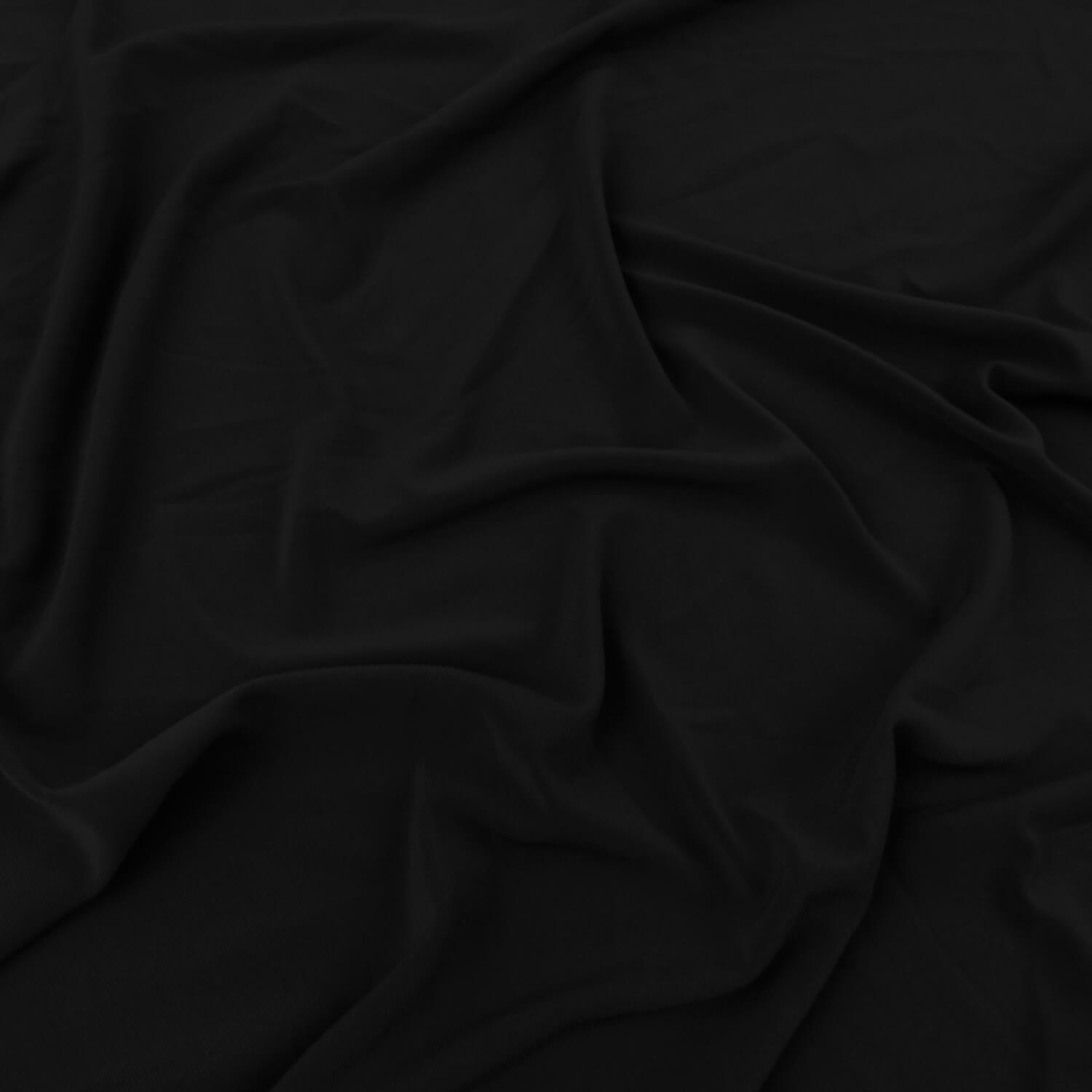 5 Yard Piece SALE Lightweight Stretch Tricot Fabric Black - Image 2