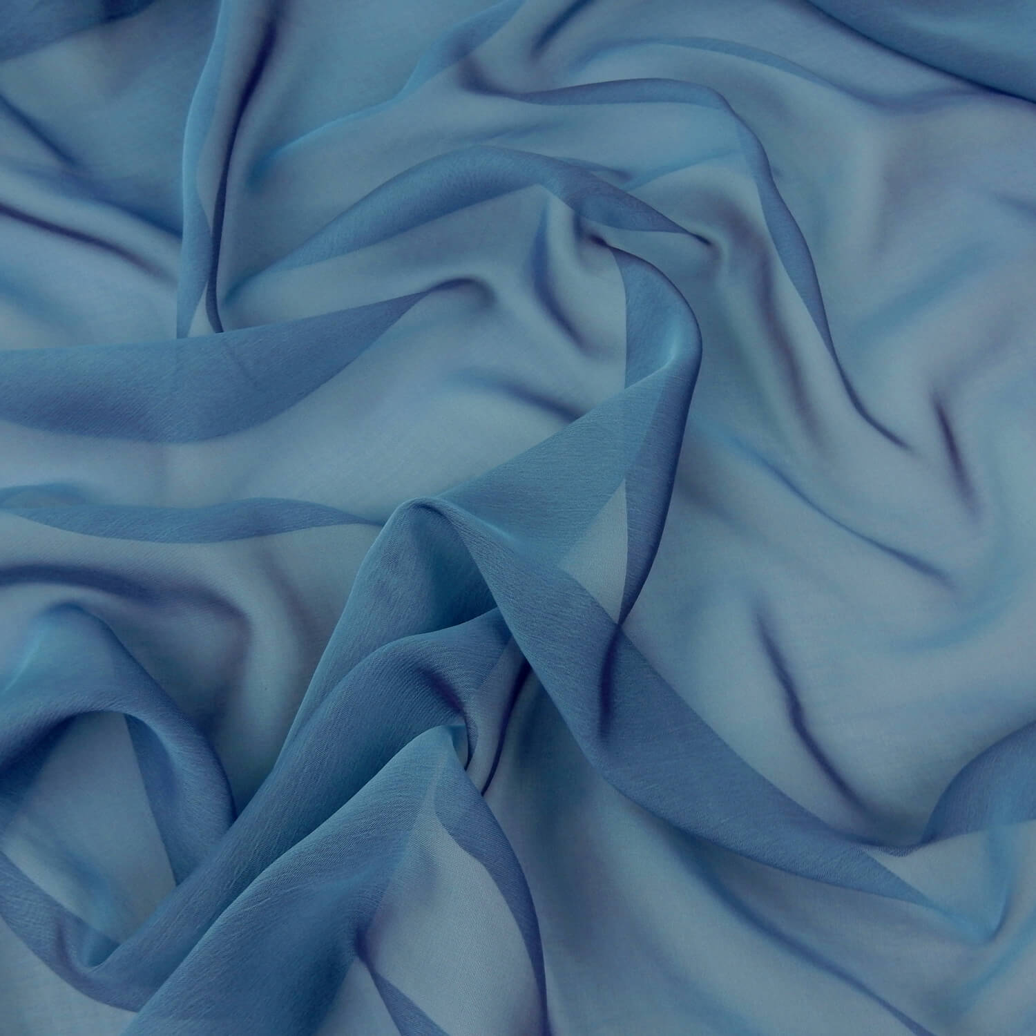 Waterfall Two Tone Chiffon Fabric Blue/Red, by the yard - Image 7