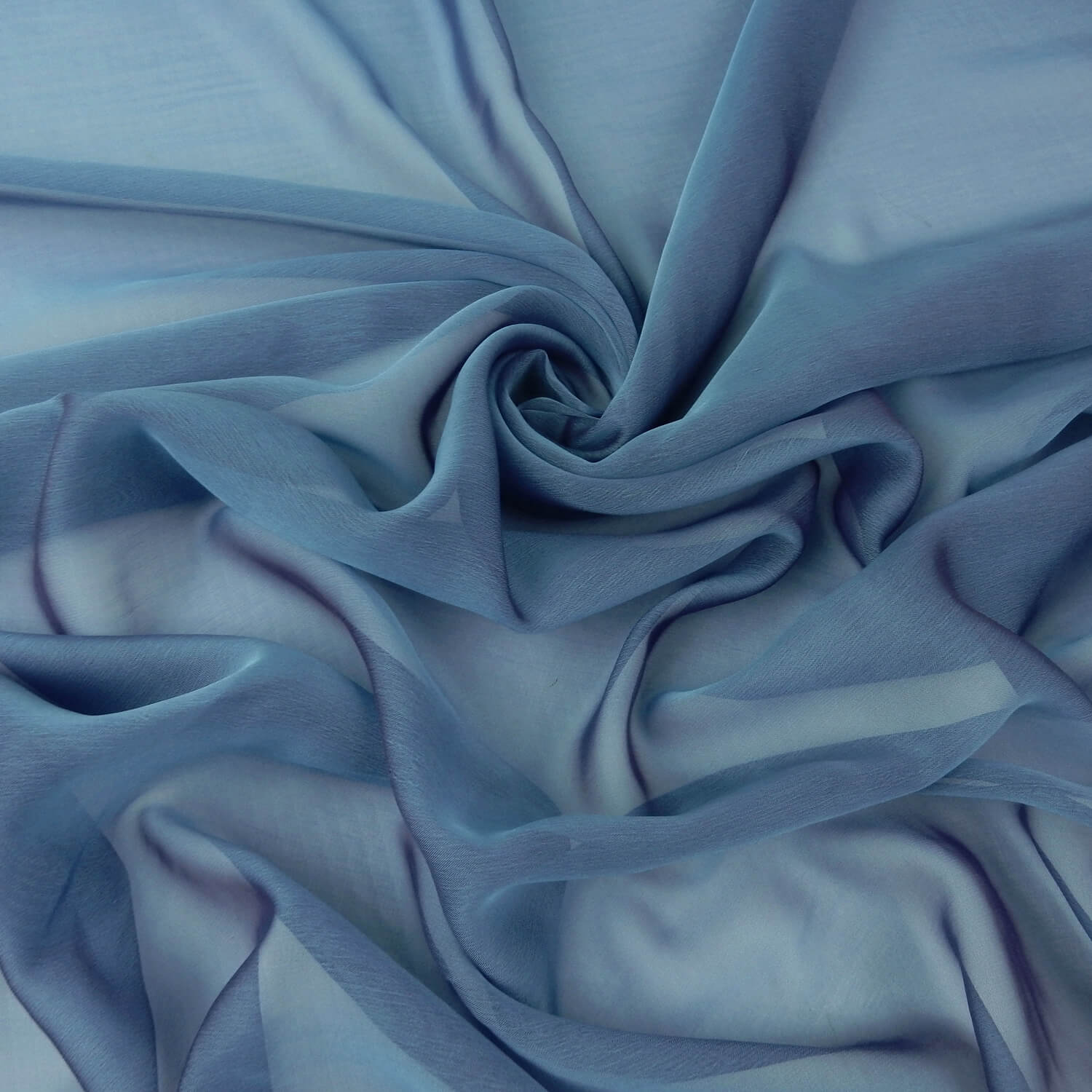 Waterfall Two Tone Chiffon Fabric Blue/Red, by the yard - Image 3