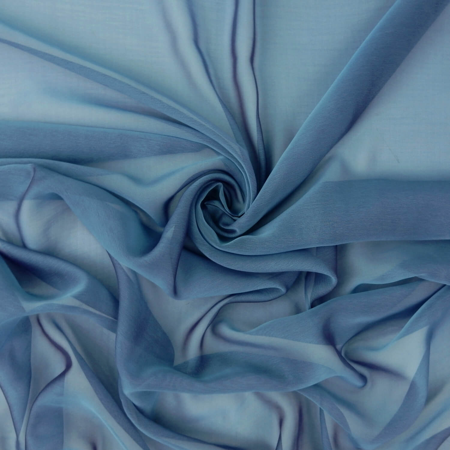 Waterfall Two Tone Chiffon Fabric Blue/Red, by the yard - Image 2