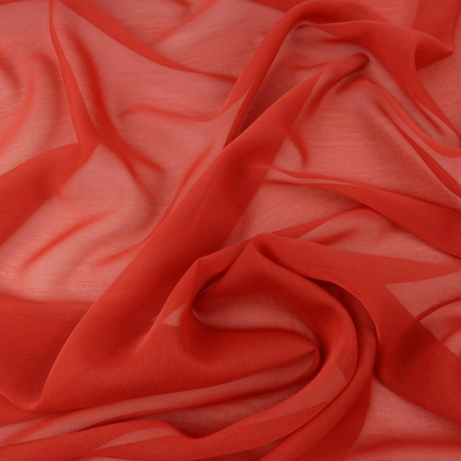 Waterfall Two Tone Chiffon Fabric Red/Red, by the yard - Image 2