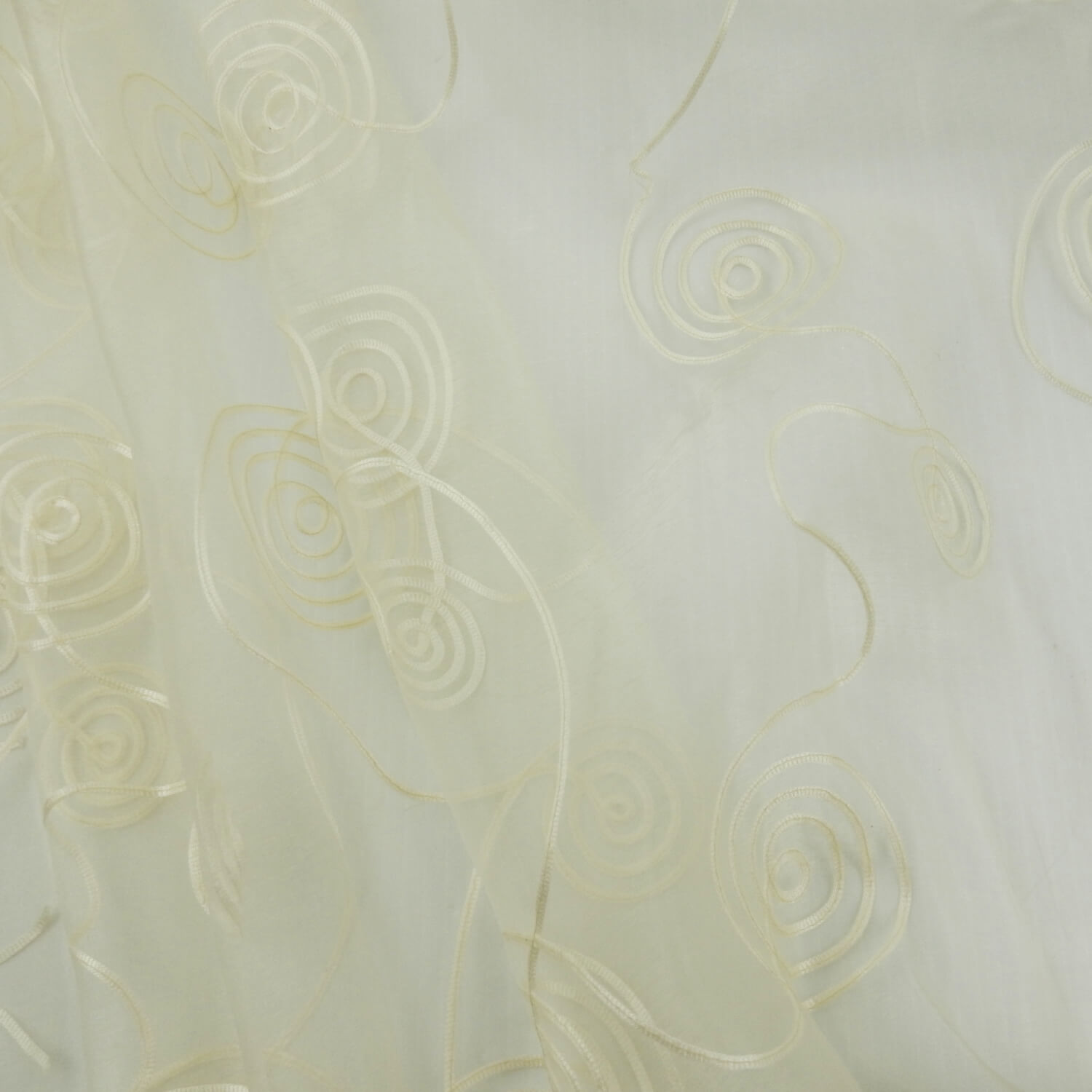 1.75 Yard SALE Swirl Corded Organza Fabric XS1153 Champagne - Image 3