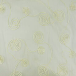 1.75 Yard SALE Swirl Corded Organza Fabric XS1153 Champagne