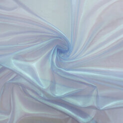 Lunar Pearlized Iridescent Organza Blue, by the yard