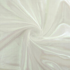 Lunar Pearlized Iridescent Organza White, by the yard