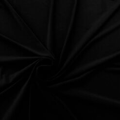 SALE Tubular Ribbed Jersey Fabric 6064 Black, by the yard