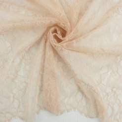 SALE Re-Embroidered Stretch Chantilly Lace Fabric Dusty Rose 6833, by the yard