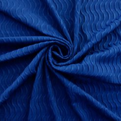 SALE Textured Medium Weight Spandex Fabric 7002 Sapphire Blue, by the yard
