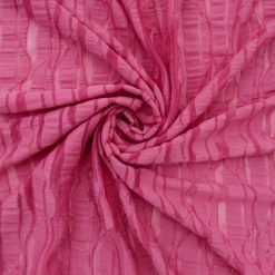 SALE Textured Burnout Spandex Fabric 7004 Fuschia, by the yard
