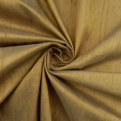 SALE 100% Silk Dupioni Fabric Gold-Gray, by the yard