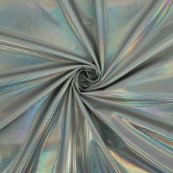 Hologram Foil Spandex Fabric Silver, by the yard