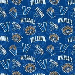 NCAA Villanova University Wildcats 100% Cotton Fabric, by the yard