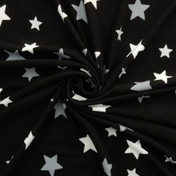 SALE Star Brushed Stretch Knit Fabric 7025 Black, by the yard